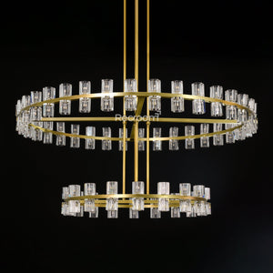Arcachonest LED Round 2-Tier Chandelier 60" - Zonesus