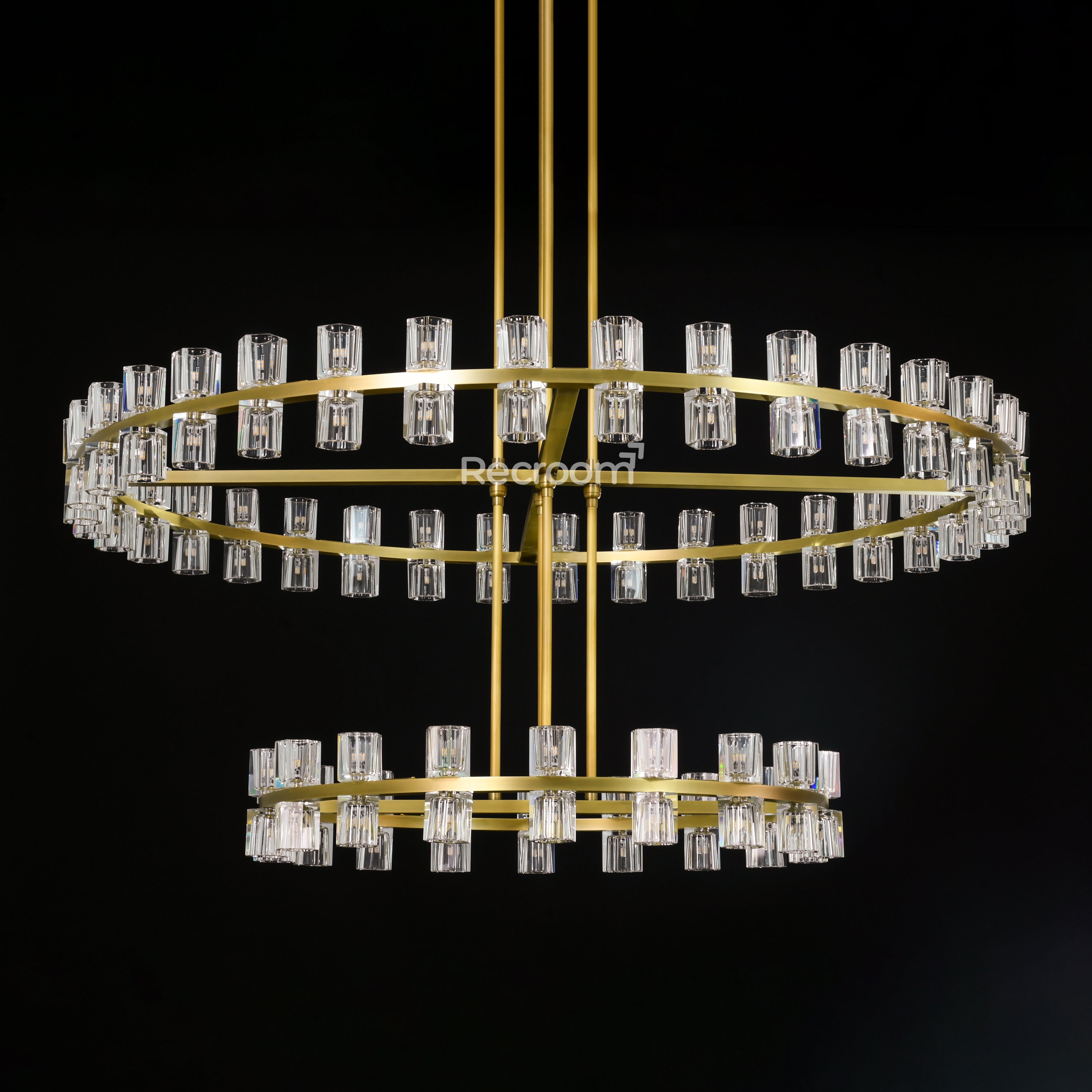 Arcachonest LED Round 2-Tier Chandelier 60" - Zonesus