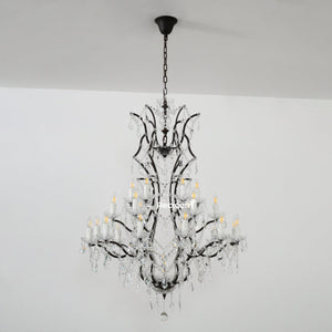 Rococonut Crystal Outdoor Chandelier 40” - Zonesus