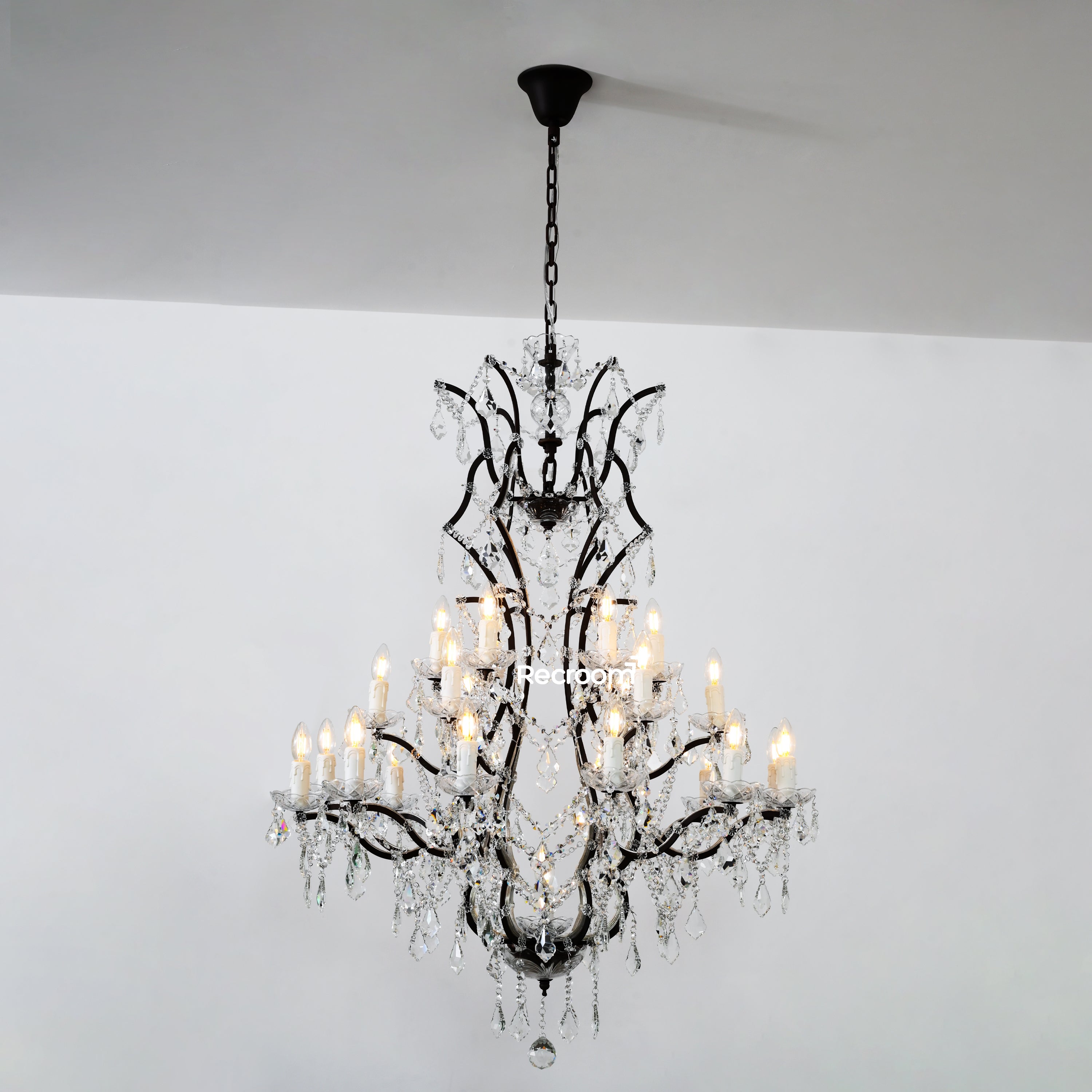 Rococonut Crystal Outdoor Chandelier 40” - Zonesus