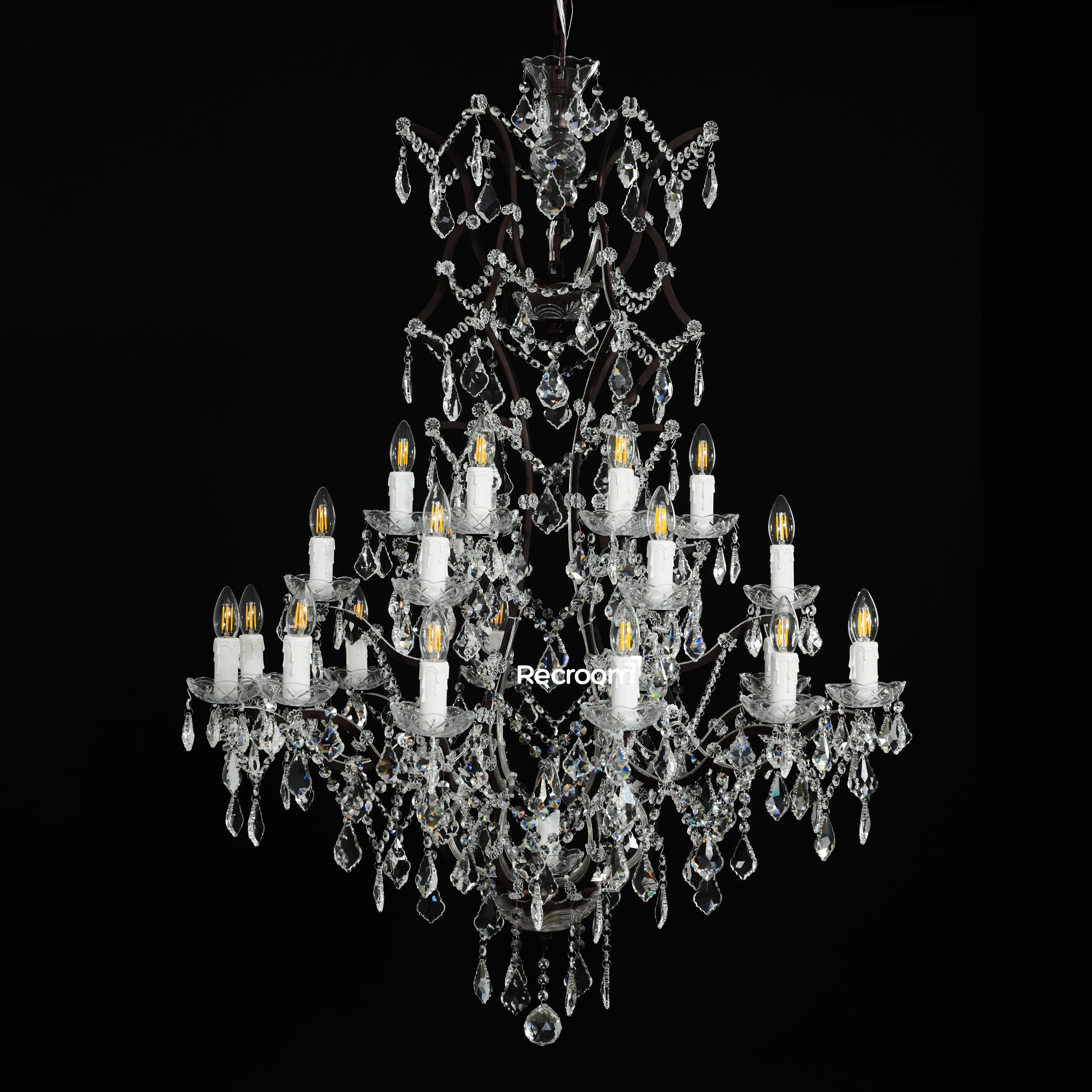Rococonut Crystal Outdoor Chandelier 40” - Zonesus
