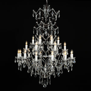 Rococonut Crystal Outdoor Chandelier 40” - Zonesus