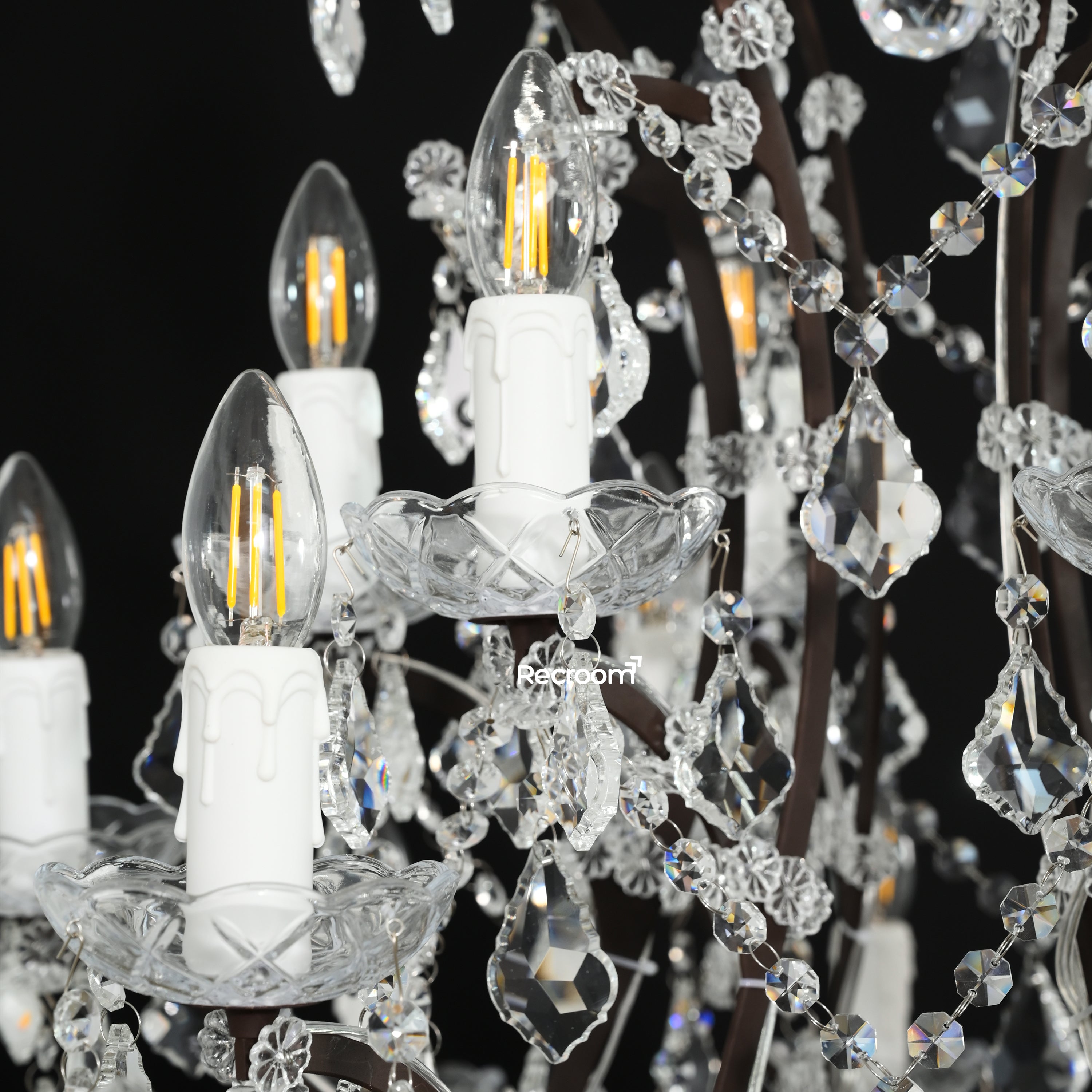 Rococonut Crystal Outdoor Chandelier 40” - Zonesus