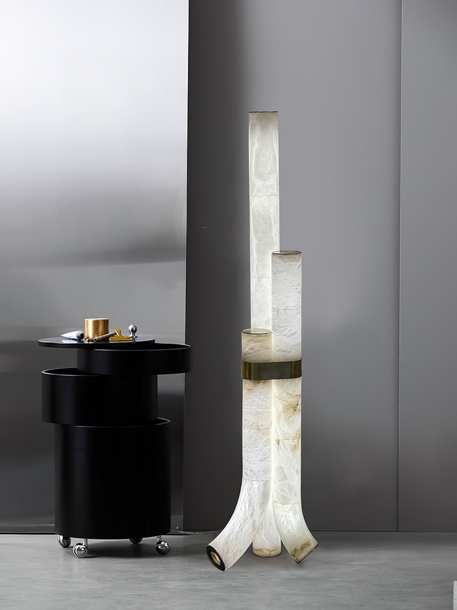Fantasy Alabaster Floor Lamp - Zonesus