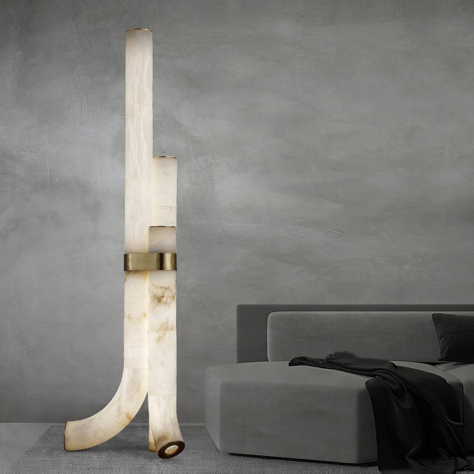 Fantasy Alabaster Floor Lamp - Zonesus