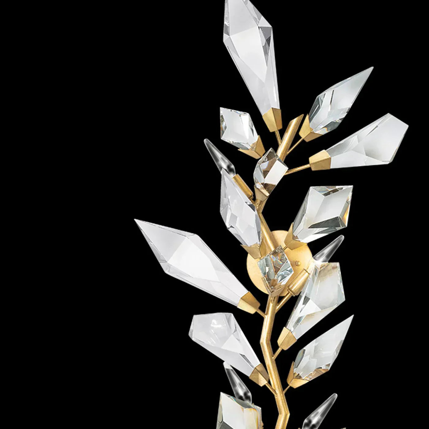 Addison 58" Gold&Silver Crystal Sconce - Zonesus