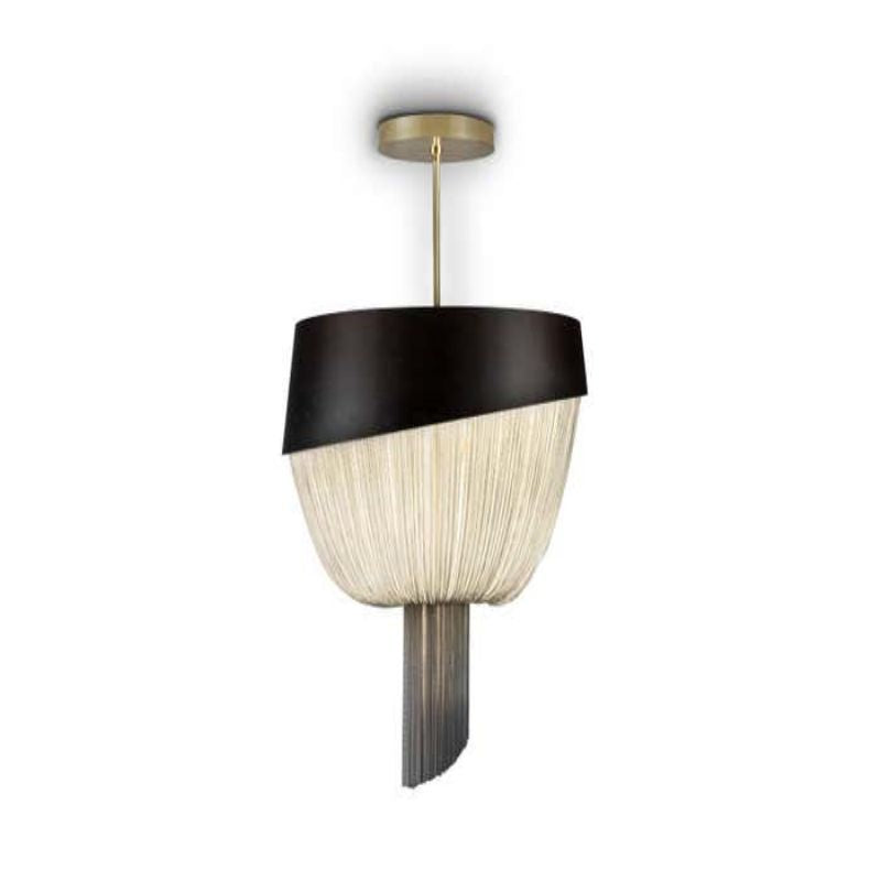 Modern Oak Tassel Aluminium Chain Chandelier - Zonesus