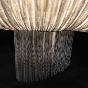 Modern Oak Tassel Aluminium Chain Chandelier - Zonesus
