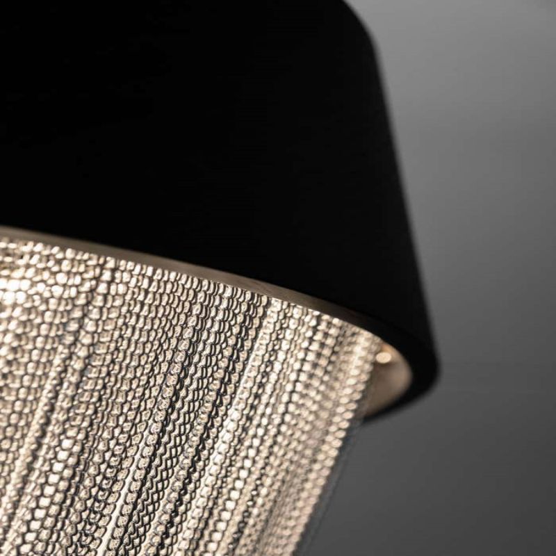 Modern Oak Tassel Aluminium Chain Chandelier - Zonesus
