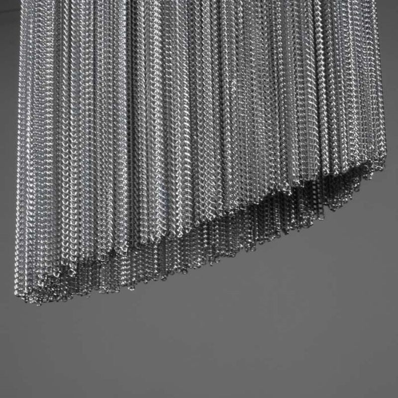 Modern Oak Tassel Aluminium Chain Chandelier - Zonesus