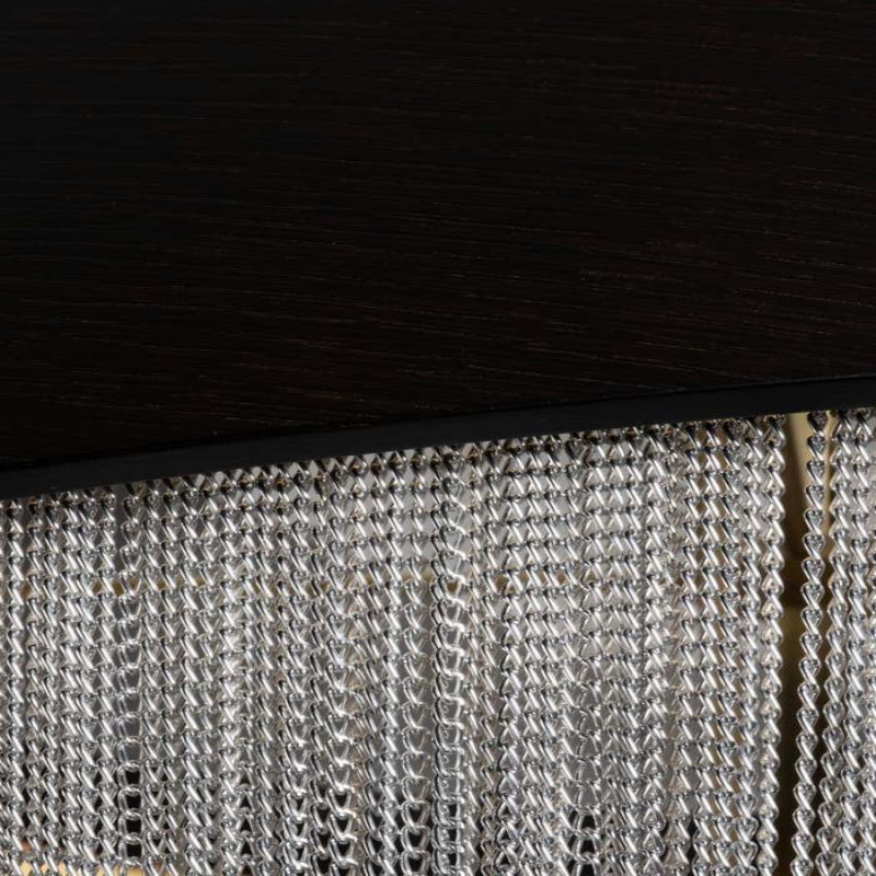 Modern Oak Tassel Aluminium Chain Chandelier - Zonesus