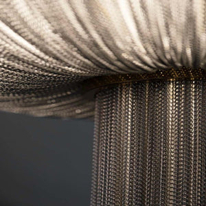 Modern Oak Tassel Aluminium Chain Chandelier - Zonesus