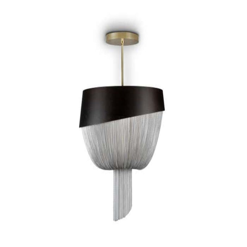 Modern Oak Tassel Aluminium Chain Chandelier - Zonesus