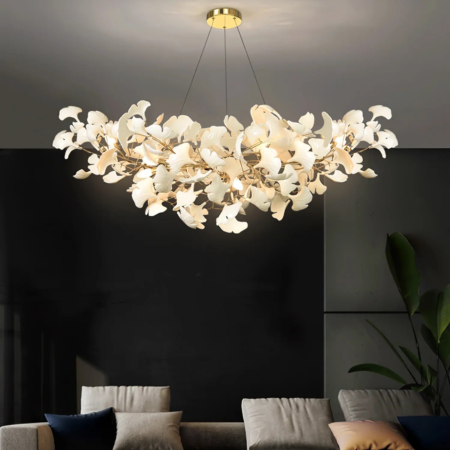 Ceramic Ginkgo B Chandelier - Zonesus