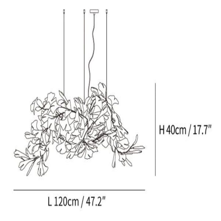 Ceramic Ginkgo Luxury Chandelier Style G - Zonesus