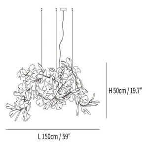 Ceramic Ginkgo Luxury Chandelier Style G - Zonesus