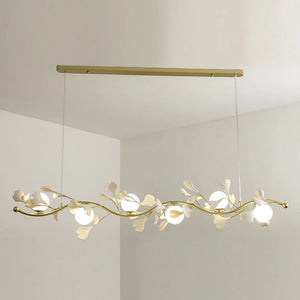 Ceramic Ginkgo Glass Chandelier - Zonesus