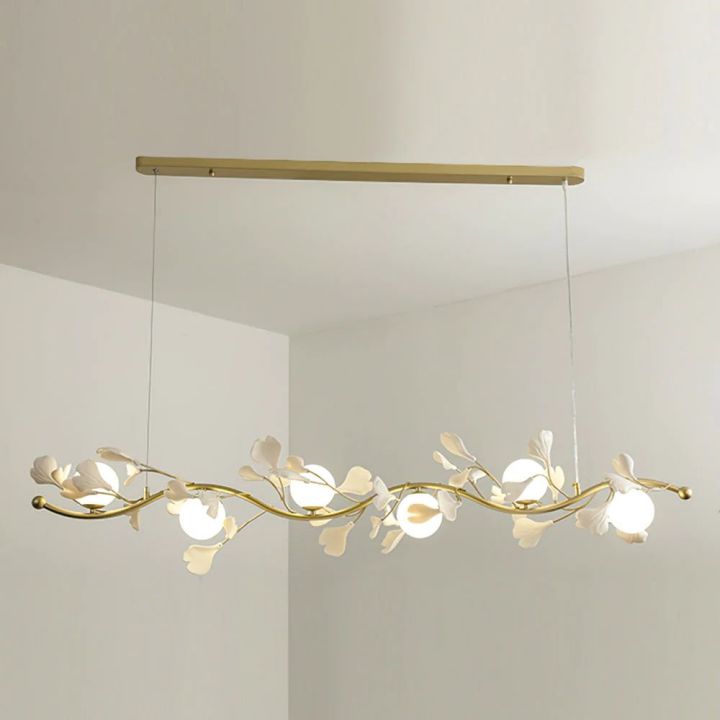 Ceramic Ginkgo Glass Chandelier - Zonesus