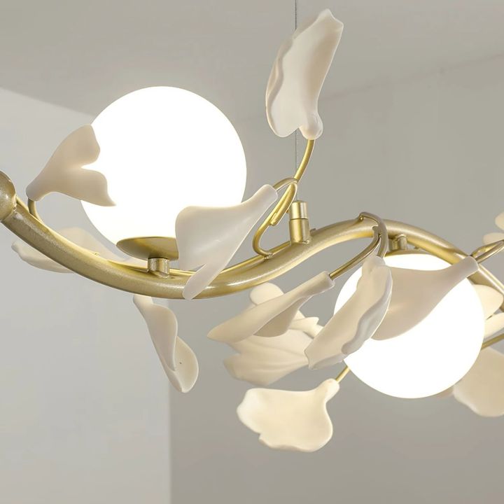 Ceramic Ginkgo Glass Chandelier - Zonesus