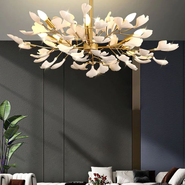Ceramic Gingko Luxury Chandelier Style A - Zonesus
