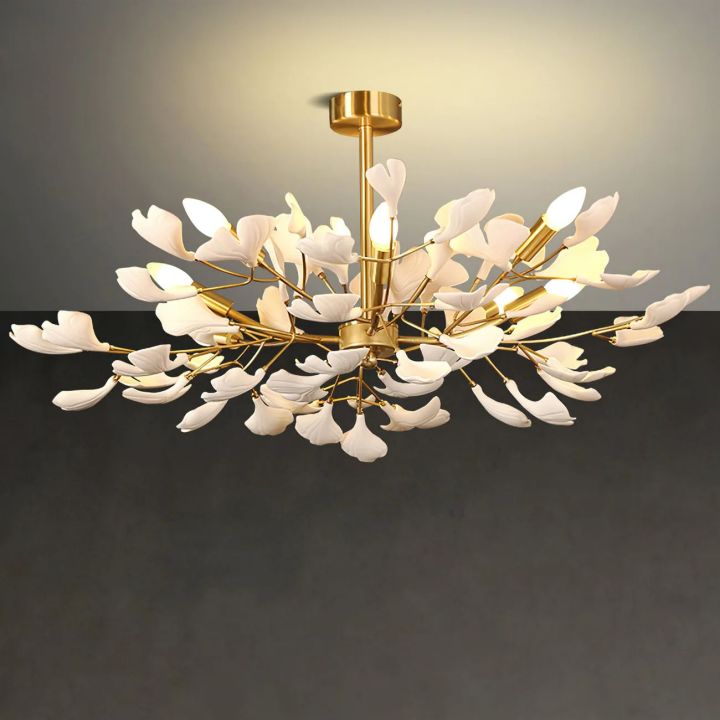 Ceramic Gingko Luxury Chandelier Style A - Zonesus