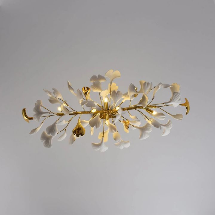 Ceramic Ginkgo Luxury Chandelier Style C - Zonesus