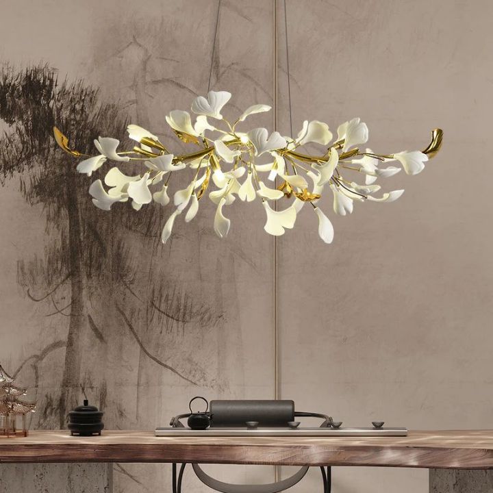 Ceramic Ginkgo Luxury Chandelier Style C - Zonesus