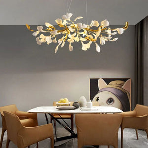 Ceramic Ginkgo Luxury Chandelier Style C - Zonesus