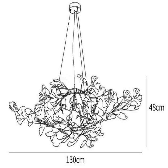Ceramic Ginkgo Luxury Chandelier Style D - Zonesus