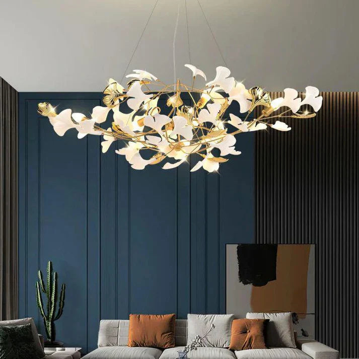 Ceramic Ginkgo Luxury Chandelier Style D - Zonesus