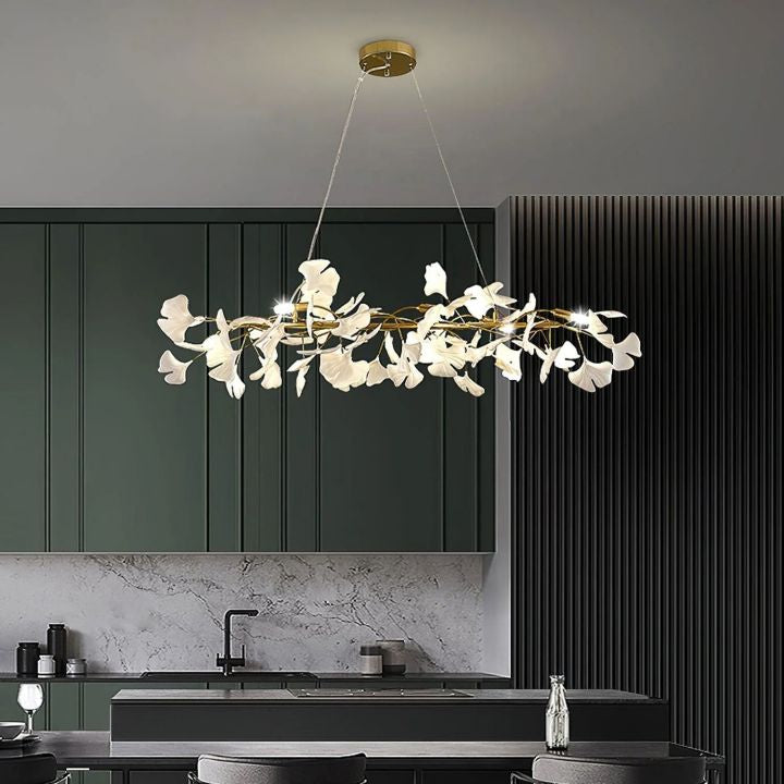 Ceramic Ginkgo Luxury Chandelier Style E - Zonesus