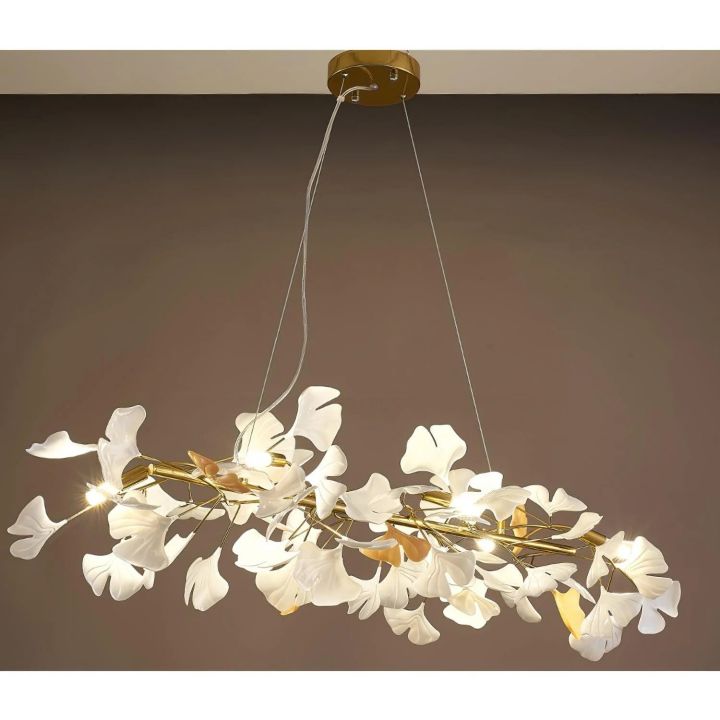 Ceramic Ginkgo Luxury Chandelier Style E - Zonesus