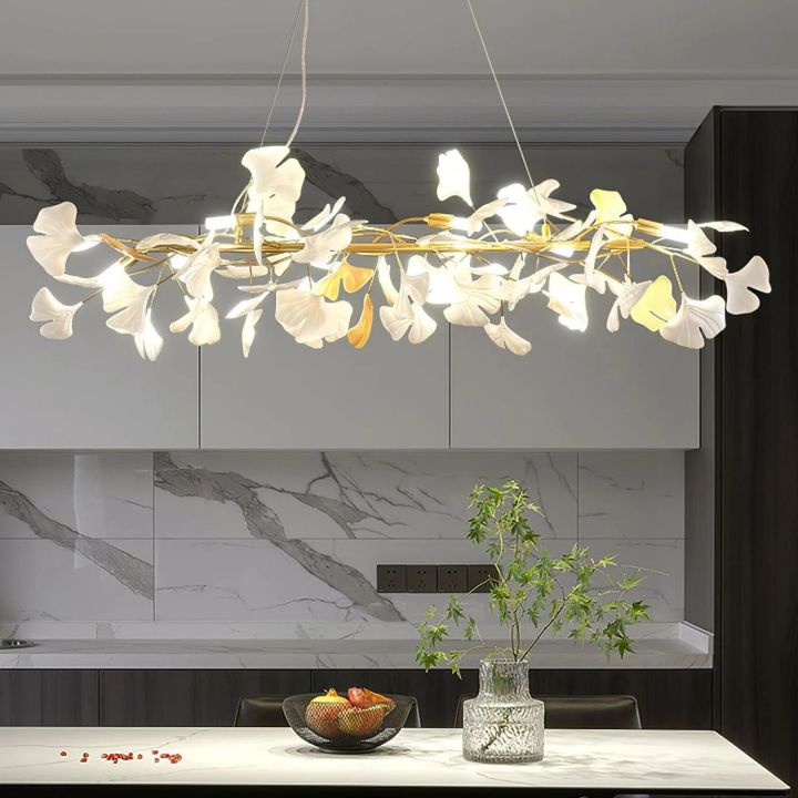 Ceramic Ginkgo Luxury Chandelier Style E - Zonesus