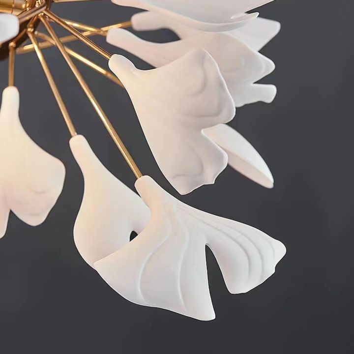 Ceramic Ginkgo Luxury Chandelier Style E - Zonesus