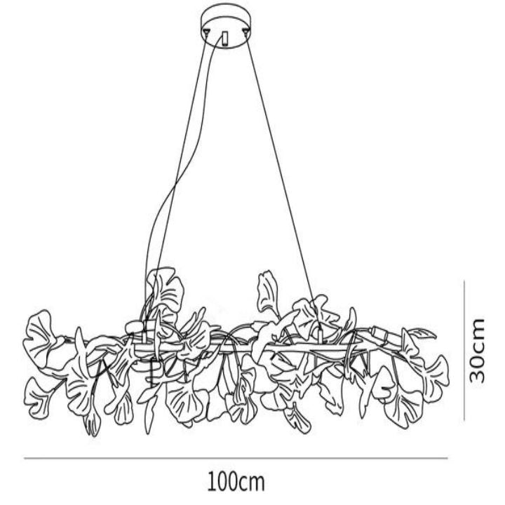 Ceramic Ginkgo Luxury Chandelier Style E - Zonesus