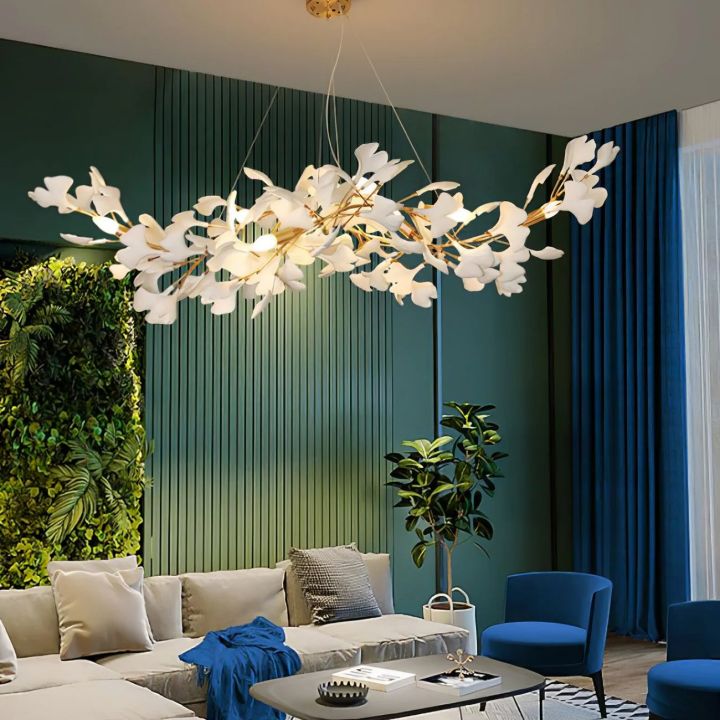 Ceramic Ginkgo Luxury Chandelier Style F - Zonesus