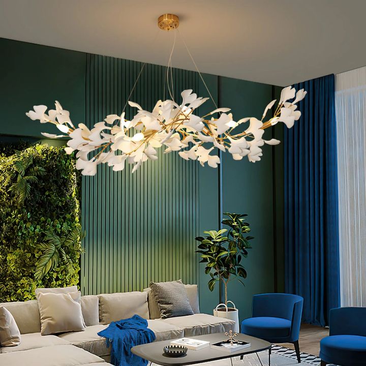 Ceramic Ginkgo Luxury Chandelier Style F - Zonesus