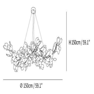 Ceramic Ginkgo Luxury Chandelier Style F - Zonesus