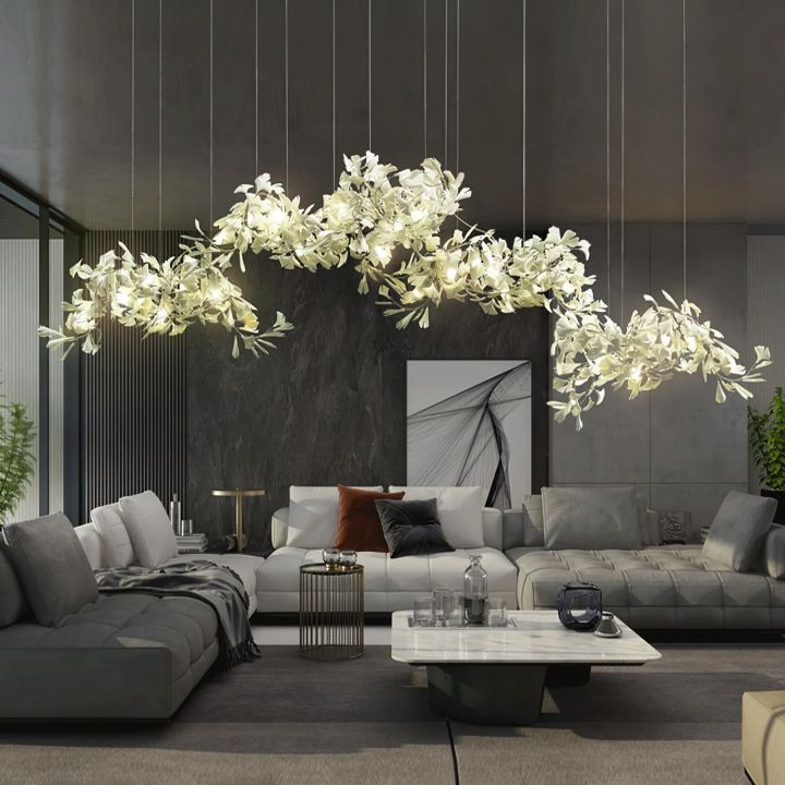 Ceramic Ginkgo Luxury Chandelier Style H - Zonesus