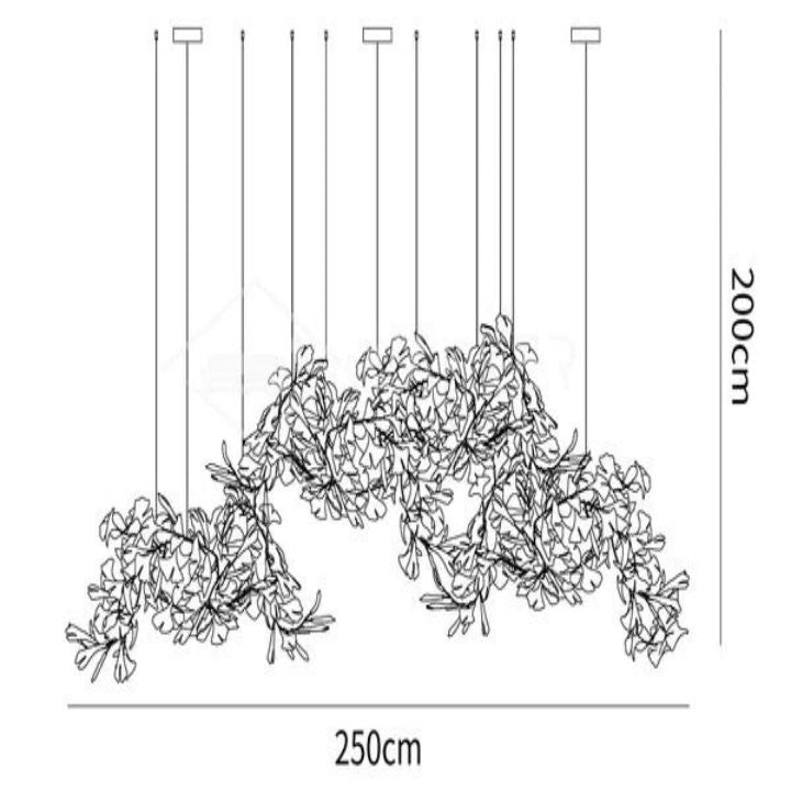 Ceramic Ginkgo Luxury Chandelier Style H - Zonesus