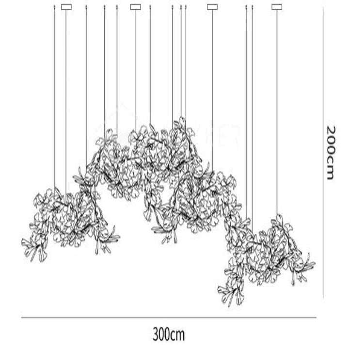 Ceramic Ginkgo Luxury Chandelier Style H - Zonesus