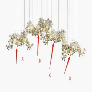 Ceramic Ginkgo Luxury Chandelier Style H - Zonesus