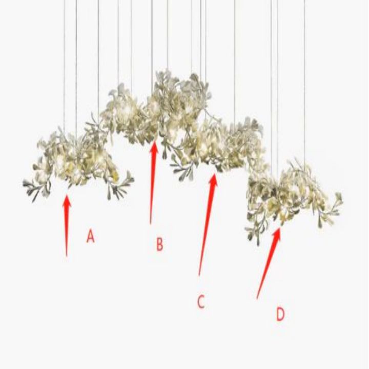 Ceramic Ginkgo Luxury Chandelier Style H - Zonesus