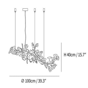 Ceramic Ginkgo Luxury Chandelier Style IC - Zonesus