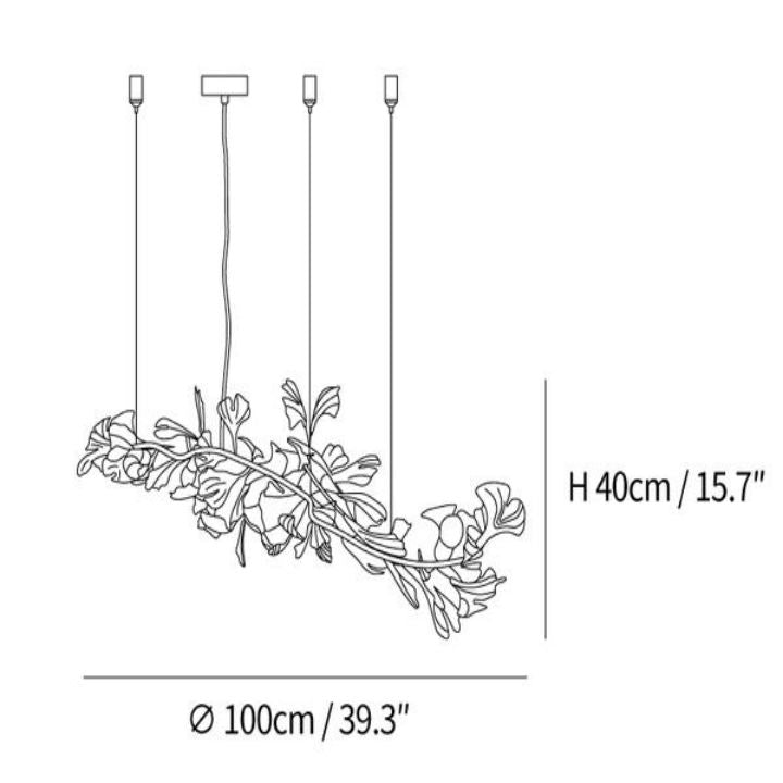 Ceramic Ginkgo Luxury Chandelier Style IC - Zonesus