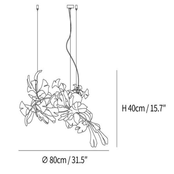 Ceramic Ginkgo Luxury Chandelier Style IC - Zonesus
