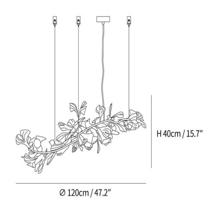 Ceramic Ginkgo Luxury Chandelier Style IC - Zonesus