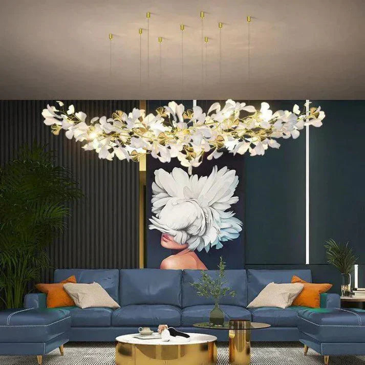 Ginkgo Ceramic A Branch Chandelier - Zonesus