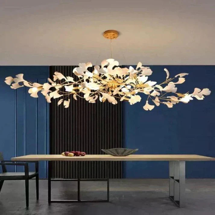 Ceramic Ginkgo C Branch Chandelier - Zonesus