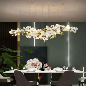 Ceramic Ginkgo D Branch Chandelier - Zonesus